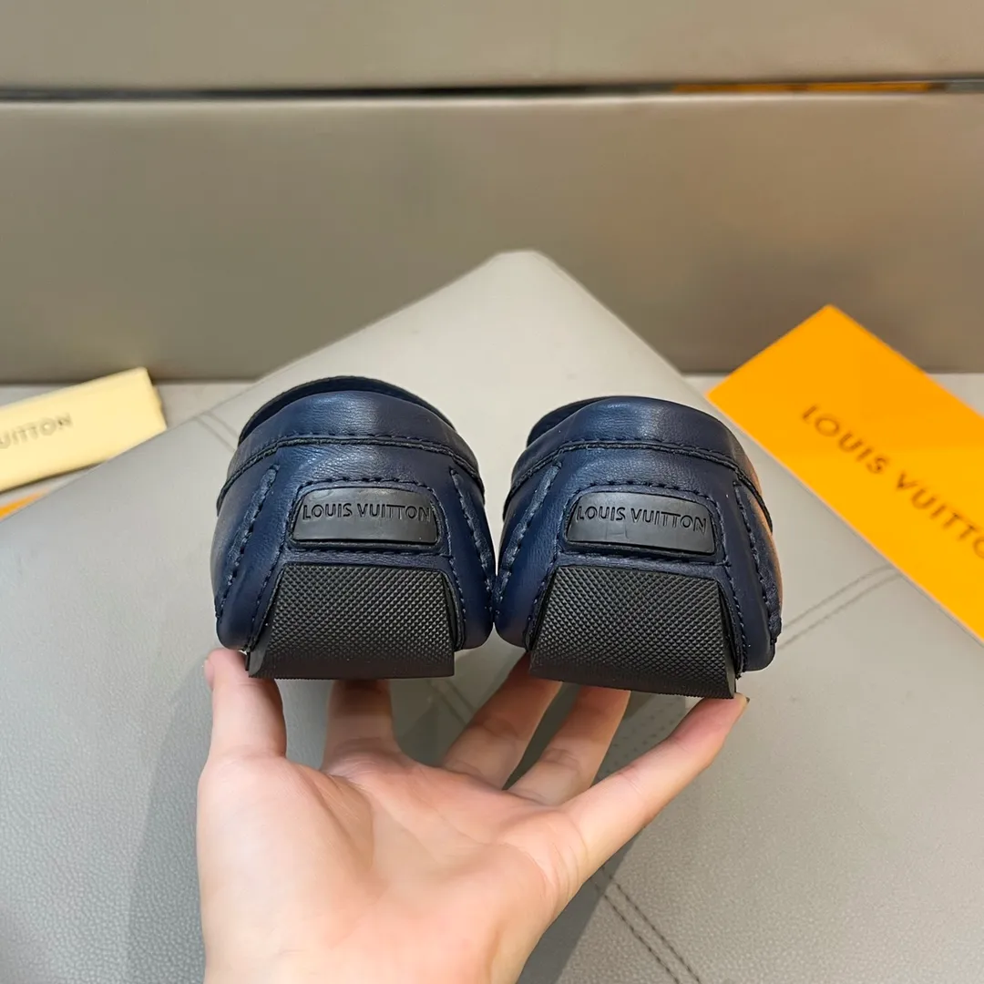 Factory price: 460💰LV men's beanie shoes 2025 official website synchronized <market top version> imported cowhide ➕ blue cowhide original packaging. Size 38-45